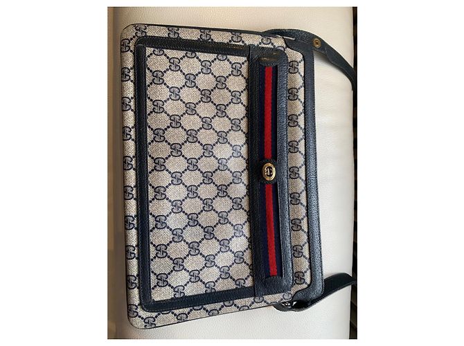Borsa a mano Gucci in pelle Rossa Blu Crema Rosso Crudo - vista 2
