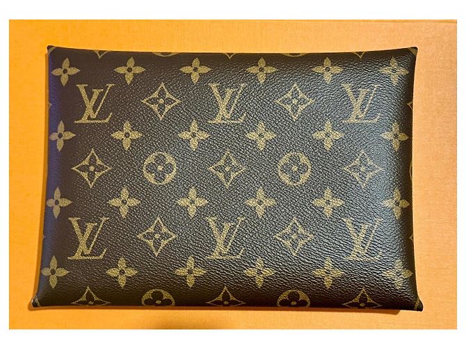 Organizer Pochette Louis Vuitton Marrone Rosa Gold hardware - vista 3