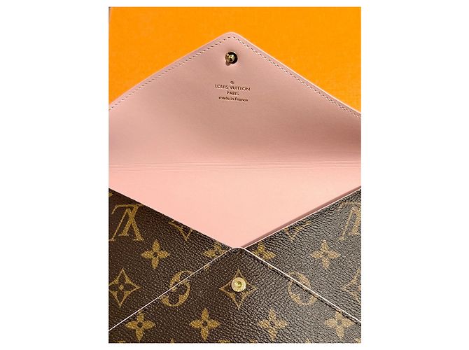 Organizer Pochette Louis Vuitton Marrone Rosa Gold hardware - vista 4