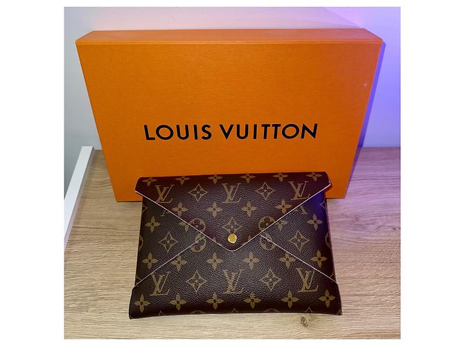 Organizer Pochette Louis Vuitton Marrone Rosa Gold hardware - vista 6