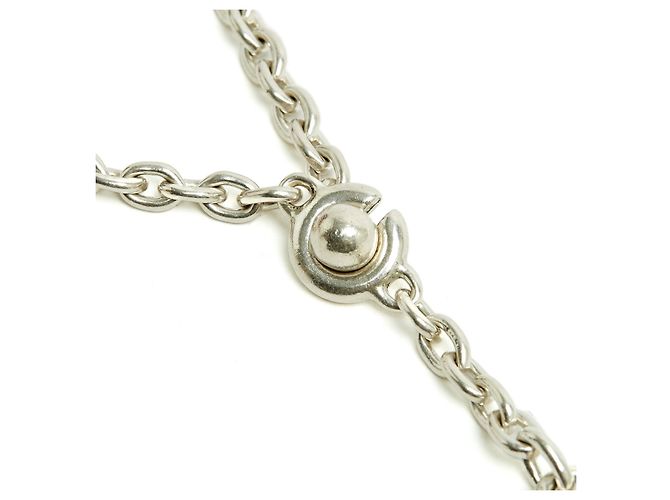 Hermès 1985s Silver Saddle Nail Sterling Silver Key Holder Silvery - view 3