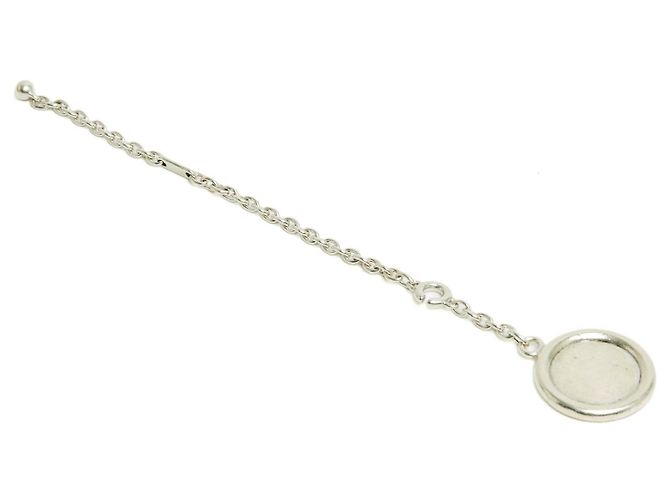 Hermès 1985s Silver Saddle Nail Sterling Silver Key Holder Silvery - view 4
