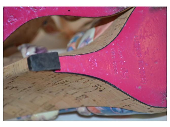 Sandali con zeppa Luciano Padovan in pelle floreali Multicolore - vista 5