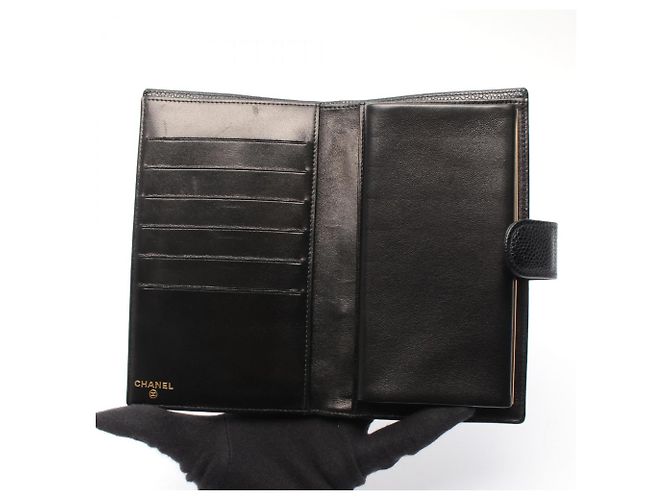 Chanel Coco Mark Bifold Langbörse Schwarz - Ansicht 3