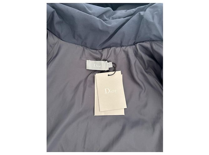Doudoune pour enfants Dior avec col en fourrure Blanc Bleu foncé - vue 10