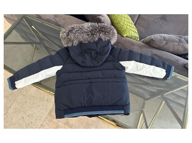 Doudoune pour enfants Dior avec col en fourrure Blanc Bleu foncé - vue 14