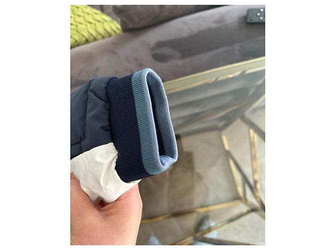 Doudoune pour enfants Dior avec col en fourrure Blanc Bleu foncé - vue 4