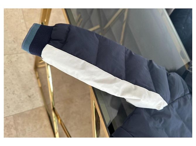 Doudoune pour enfants Dior avec col en fourrure Blanc Bleu foncé - vue 6