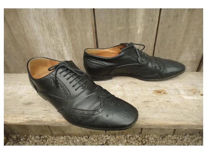 Scarpe Oxford Gucci in pelle nera Nero - vista 2