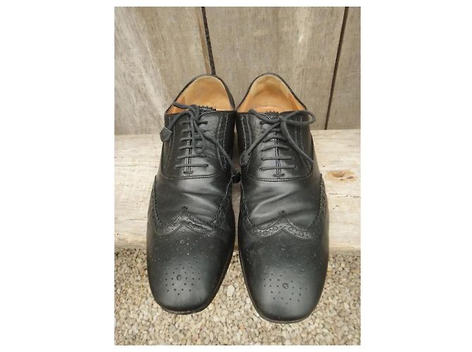 Scarpe Oxford Gucci in pelle nera Nero - vista 3