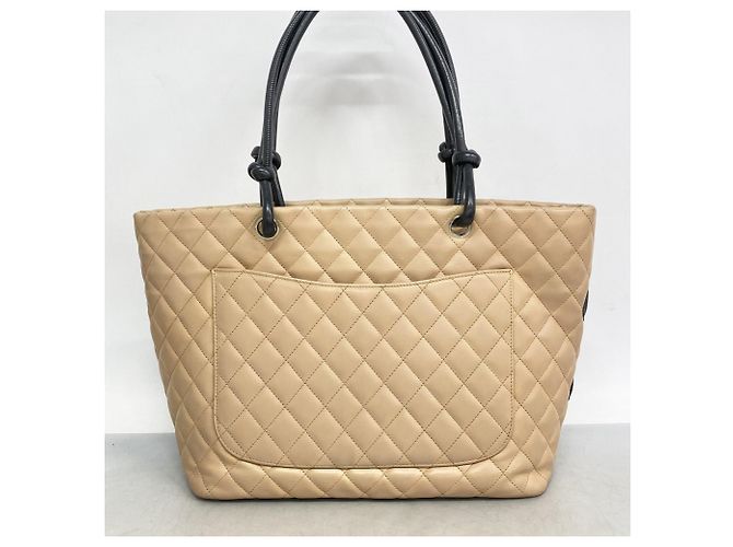 Chanel Cambon Tote Tasche Schwarz Beige - Ansicht 12