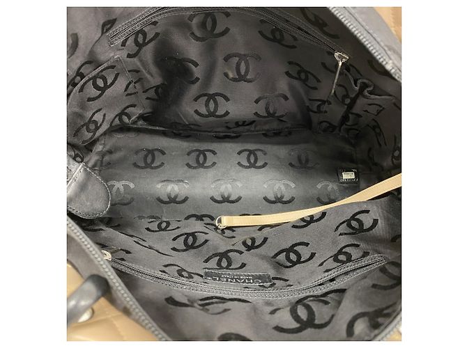 Chanel Cambon Tote Tasche Schwarz Beige - Ansicht 4