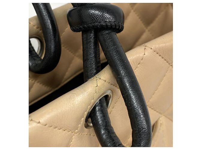 Chanel Cambon Tote Tasche Schwarz Beige - Ansicht 9