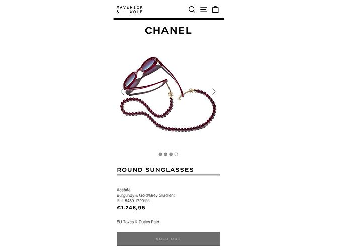 Gafas de sol redondas Chanel rojo burdeos-frambuesa 5489 3N Roja - vista 11