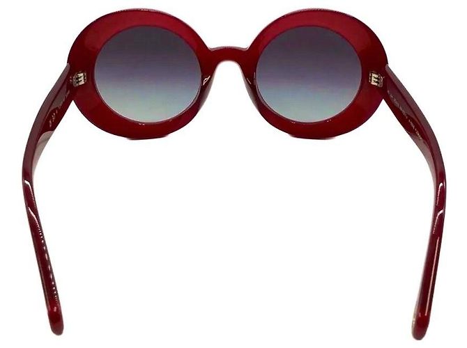 Gafas de sol redondas Chanel rojo burdeos-frambuesa 5489 3N Roja - vista 4