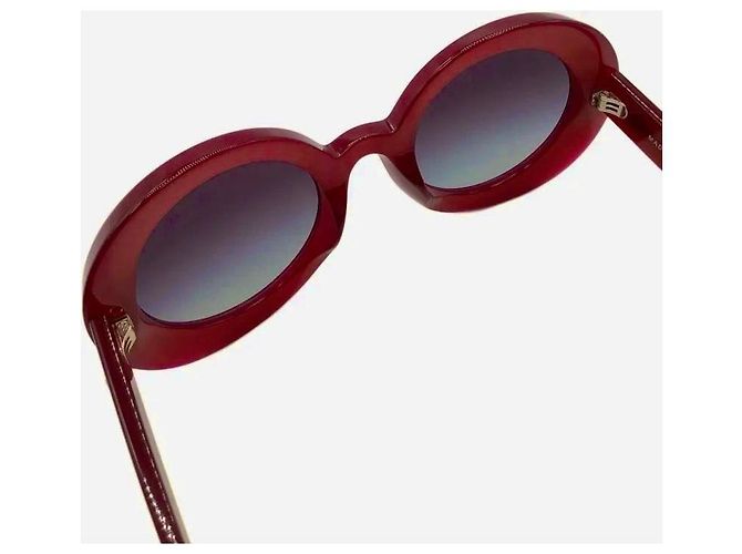 Gafas de sol redondas Chanel rojo burdeos-frambuesa 5489 3N Roja - vista 5