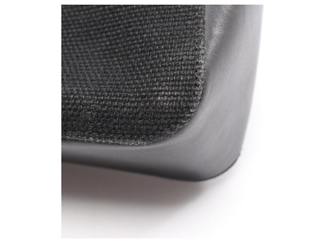 Borsa a mano Gucci Bamboo nera in pelle e tela Nero - vista 5