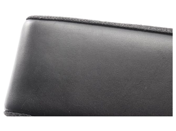 Borsa a mano Gucci Bamboo nera in pelle e tela Nero - vista 7