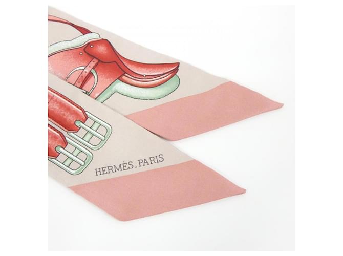 Silk In Bufanda Twilly JUMPING de Hermès Rosa - vista 2