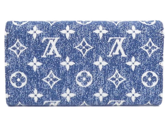 Sarah Cartera de denim jacquard Monogram Louis Vuitton Azul Dorado Azul marino Monograma - vista 2