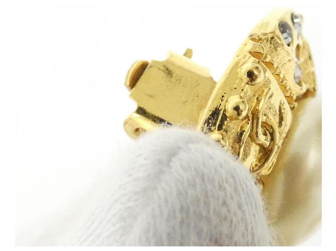 Orecchini a clip dorati e bianchi di Chanel Bianco D'oro - vista 4