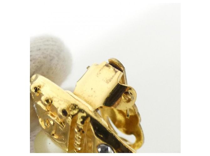 Orecchini a clip dorati e bianchi di Chanel Bianco D'oro - vista 5
