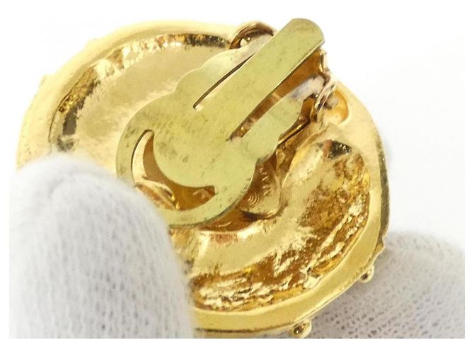 Orecchini a clip dorati e bianchi di Chanel Bianco D'oro - vista 6
