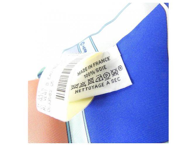 Silk In Foulard Twilly CAMAILS di Hermès Blu - vista 3