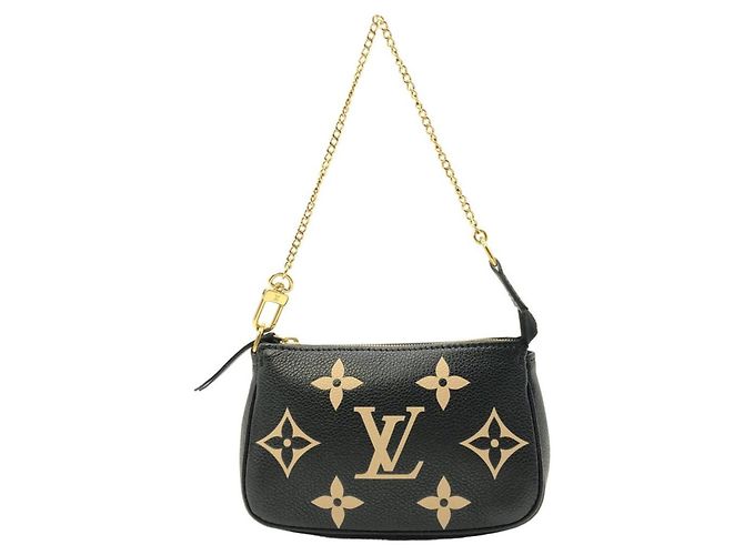 Mini Pochette Empreinte Monogram in Zwei Farben Louis Vuitton Schwarz Beige - Ansicht 2