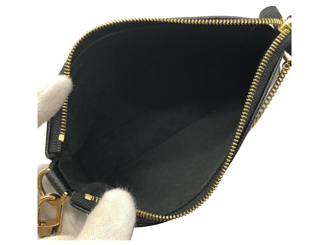 Mini Pochette Empreinte Monogram in Zwei Farben Louis Vuitton Schwarz Beige - Ansicht 6