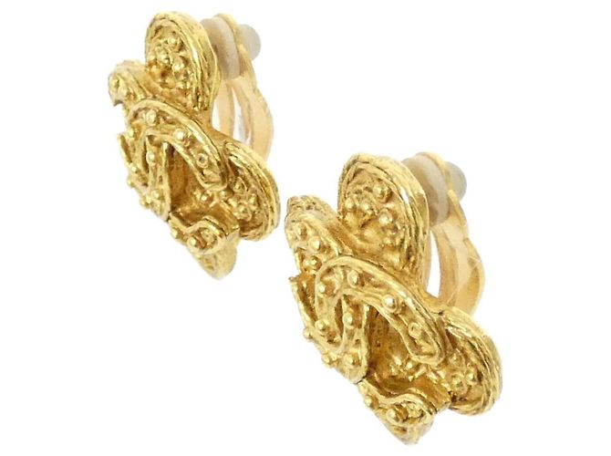 Goldene Clip-Ohrringe Chanel 03822 - Ansicht 2