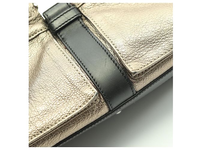 Borsa LOEWE Lola 26 in nero e oro D'oro - vista 5