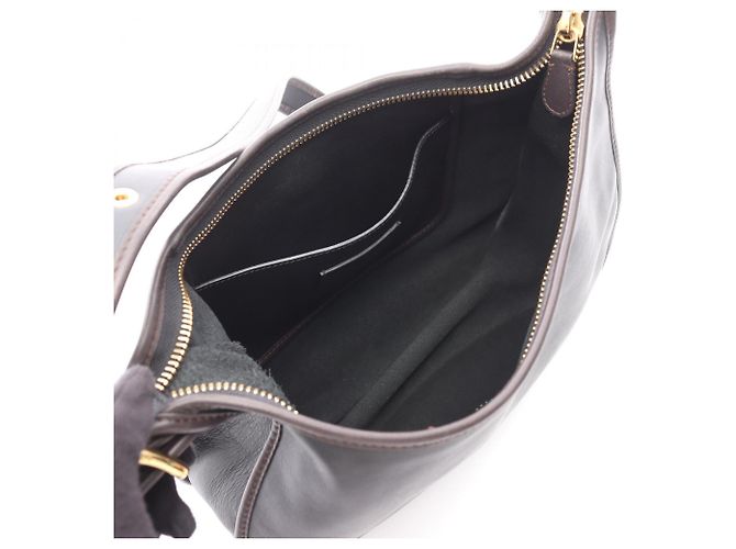 Borsa a Spalla Loewe Sophia Anagram Marrone Nero - vista 3