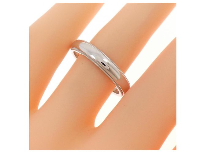 Tiffany & Co Anello Milgrain Tiffany in Platino - vista 4