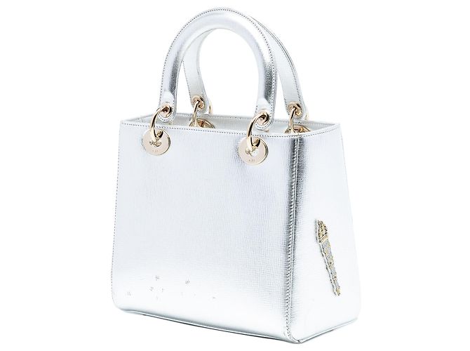 Dior Silber Mittel Kalbsleder Patch Verziert Lady Dior - Ansicht 2