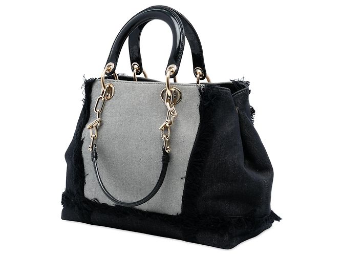 Dior Black Denim Patch D Light Handtasche - Ansicht 2