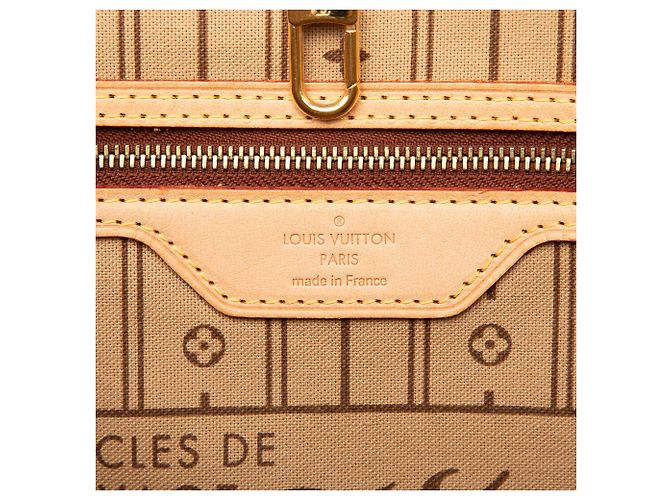 Louis Vuitton Borsa Neverfull MM Monogram Marrone - vista 4