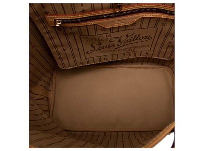 Louis Vuitton Borsa Neverfull MM Monogram Marrone - vista 5