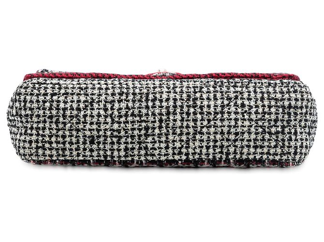 Chanel Rosso Medio CC Tweed Multi Stampa Doppio Flap - vista 3