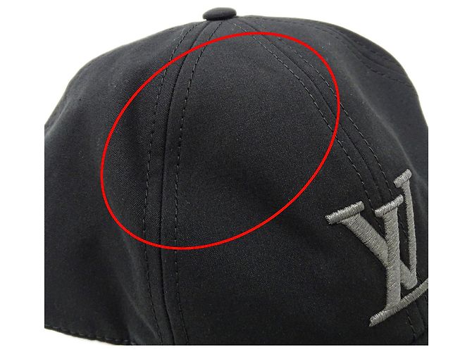 Boné de algodão preto masculino Louis Vuitton - vista 8