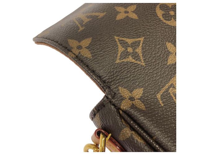 Borsa a Spalla Louis Vuitton Monogram Wallet on Chain Ivy M81911 Marrone Monogramma - vista 4