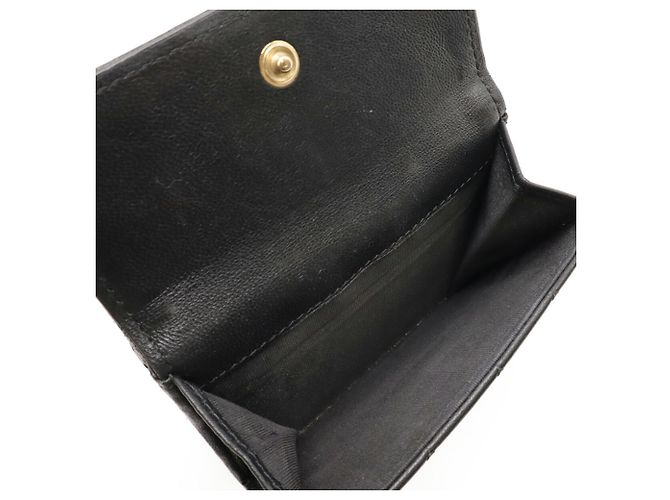 Chanel Boy Chanel Matelasse Coco Mark Small Flap Wallet Black - view 7