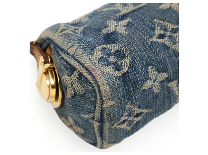 Pochette Speedy GM in Denim Monogram Louis Vuitton Blu Monogramma - vista 4