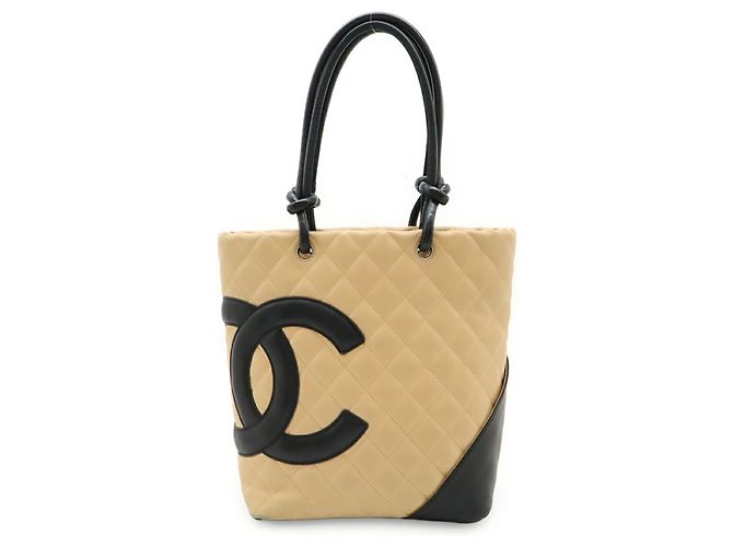 Chanel Cambon Medium Schultertasche Schwarz Beige - Ansicht 2