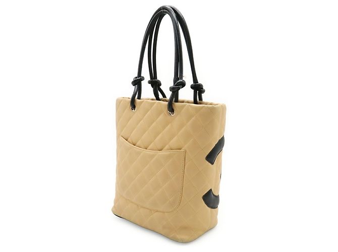 Chanel Cambon Medium Schultertasche Schwarz Beige - Ansicht 3