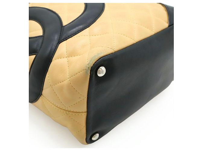 Chanel Cambon Medium Schultertasche Schwarz Beige - Ansicht 4