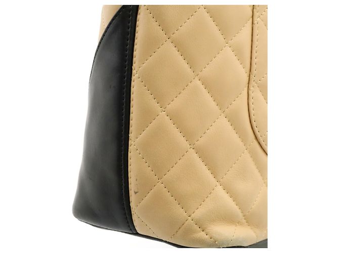 Chanel Cambon Medium Schultertasche Schwarz Beige - Ansicht 9
