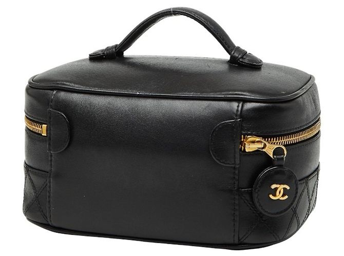 Borsa a Mano Vanity Bicolor Chanel Nero - vista 2
