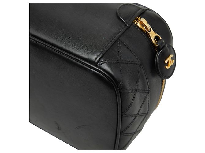 Borsa a Mano Vanity Bicolor Chanel Nero - vista 4