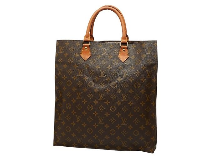 Louis Vuitton Monogram Sac Plat Handtasche M51140 Braun - Ansicht 2